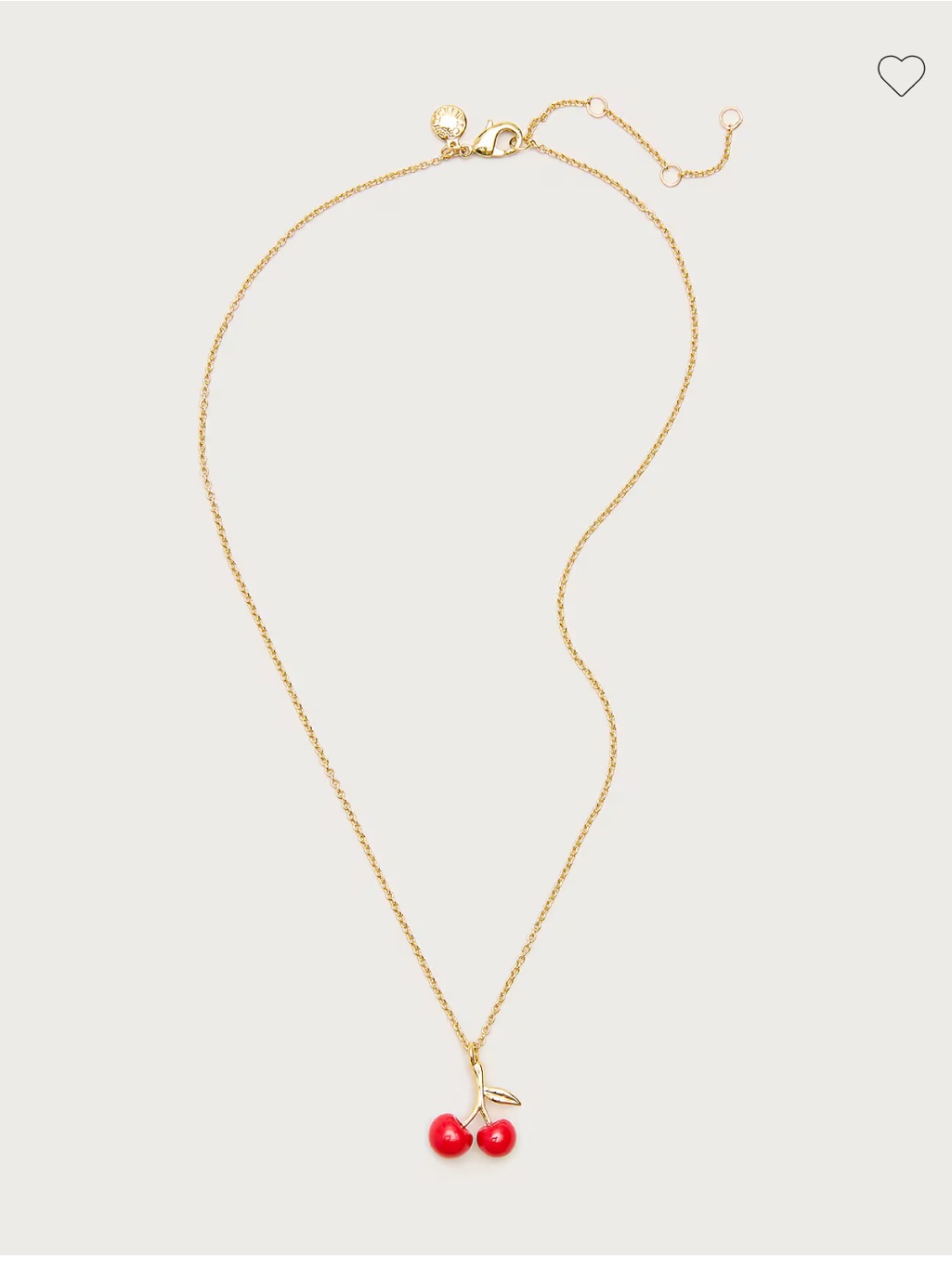 J. Crew Nwt Cherry Charm Necklace $49 Retail